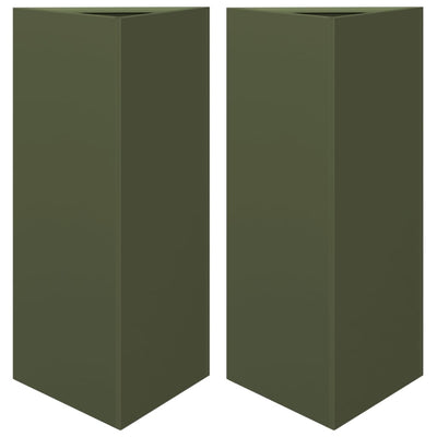 Vidaxl Fioters 2 St Triangle 40x34.5x70 cm Olive Green