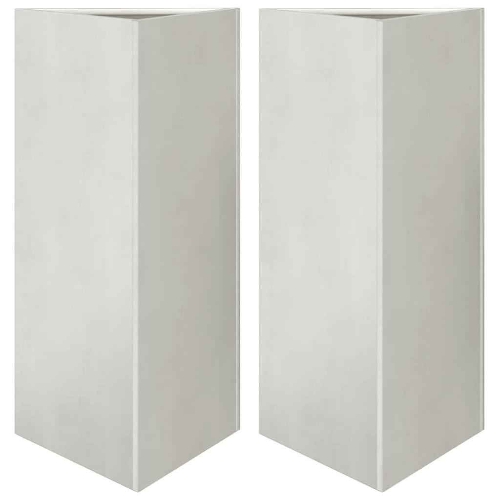 Plantadores Vidaxl 2 St Triangle 40x40x75 cm de acero inoxidable