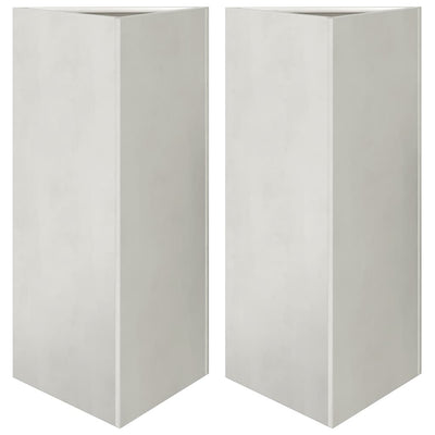 Vidaxl Fioters 2 St Triangle 40x40x75 cm in acciaio inossidabile