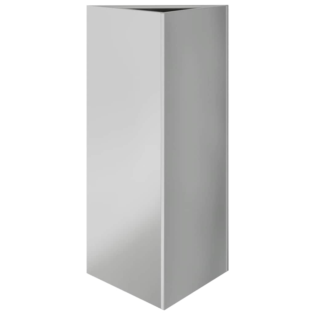 Vidaxl fioriera triangolo 40x40x75 cm acciaio zincato