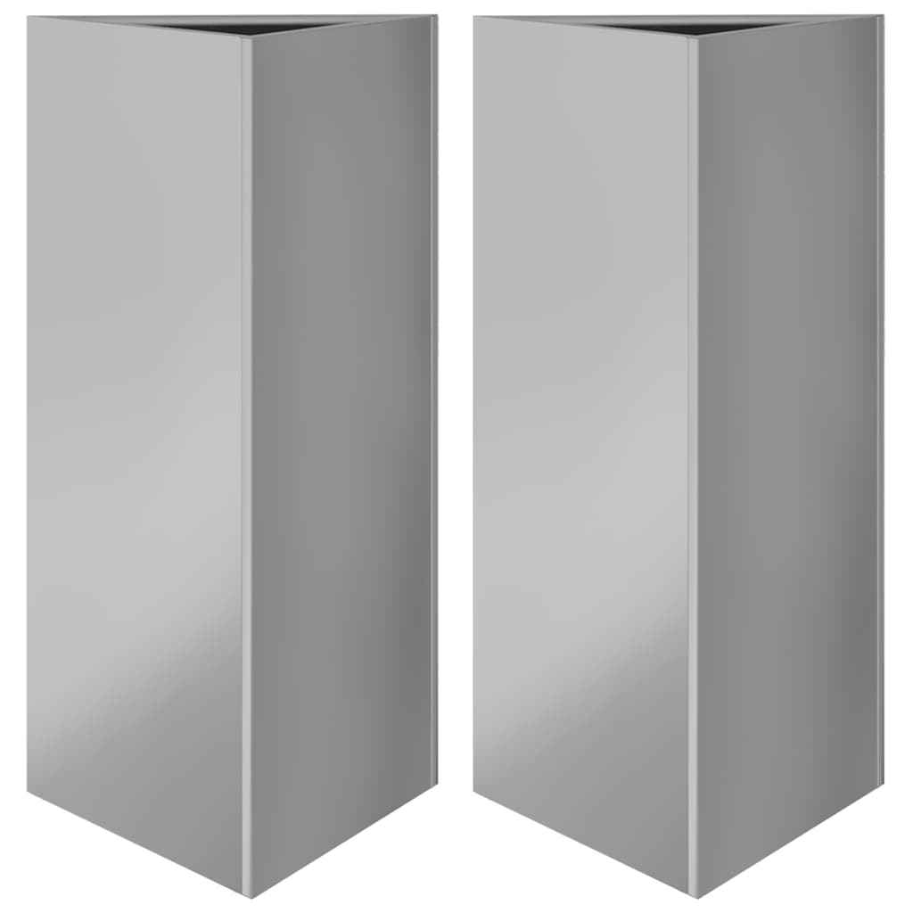 Plantadores Vidaxl 2 ST Triangle 40x40x75 cm de acero galvanizado