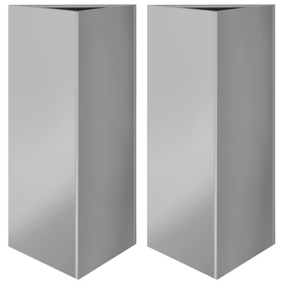 Vidaxl Fioters 2 St Triangle 40x40x75 cm Acciaio zincato