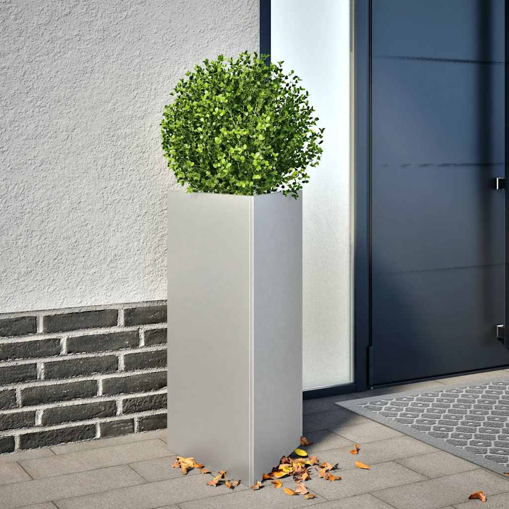 Plantadores Vidaxl 2 ST Triangle 40x40x75 cm de acero galvanizado