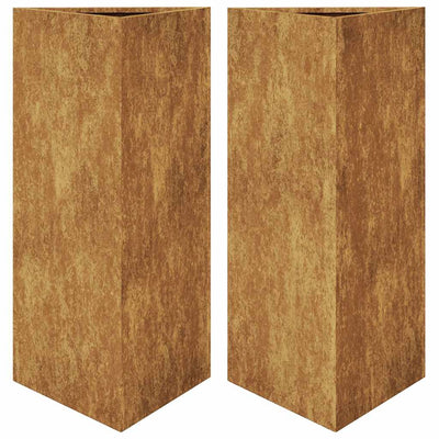 Vidaxl Fioters 2 St Triangle 40x40x75 cm Acciaio meteo