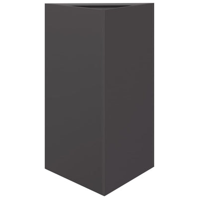 Vidaxl fioriera triangolo 50x43x75 cm in acciaio nero