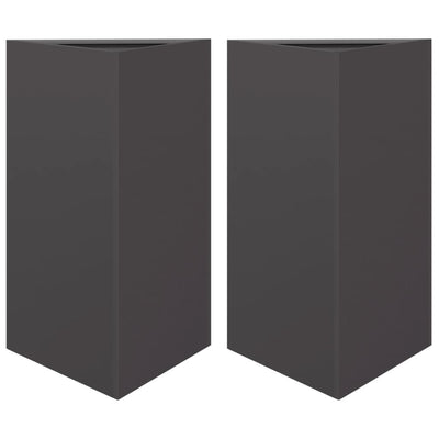 Vidaxl Fioters 2 St Triangle 50x43x75 cm in acciaio nero