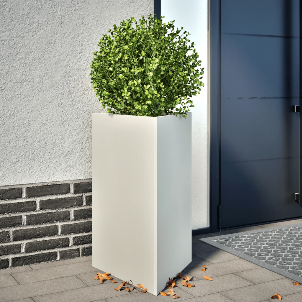 Vidaxl Plannet Triangle 50x43x75 cm de acero blanco