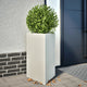 Vidaxl Plannet Triangle 50x43x75 cm de acero blanco