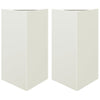 Vidaxl plantenbakken 2 st driehoek 50x43x75 cm staal wit