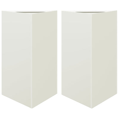 Vidaxl Fioters 2 St Triangle 50x43x75 cm acciaio bianco
