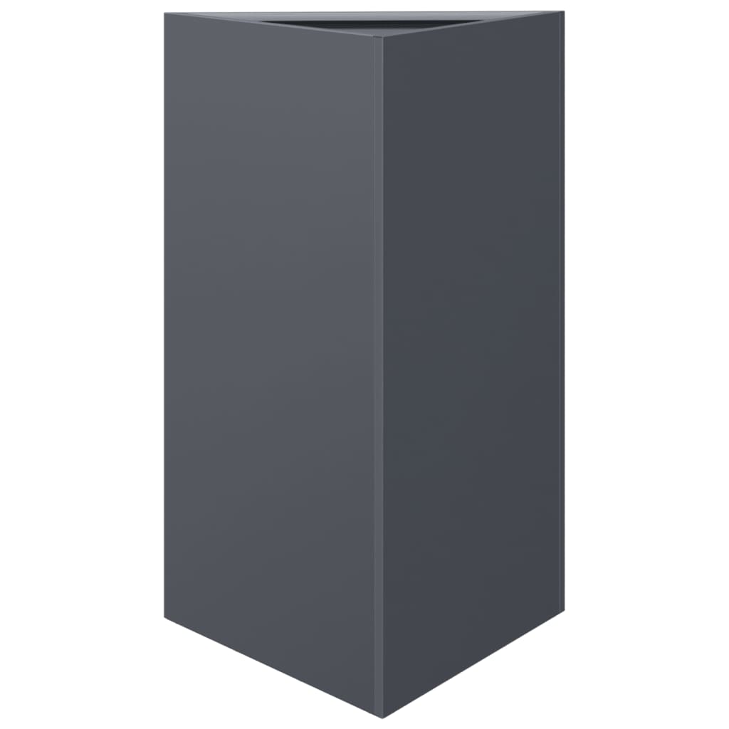 Vidaxl Planter Triangle 50x43x75 cm de acero antracita