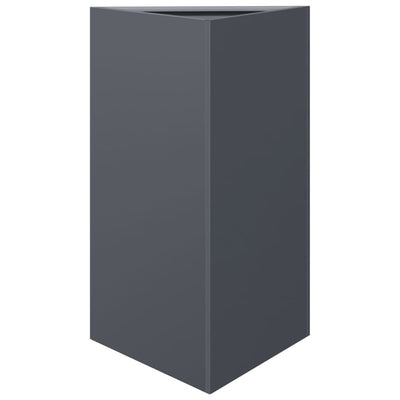 Vidaxl fioriera triangolo 50x43x75 cm in acciaio antracite