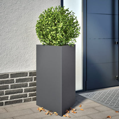 Vidaxl fioriera triangolo 50x43x75 cm in acciaio antracite