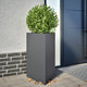 Vidaxl Planter Triangle 50x43x75 cm de acero antracita
