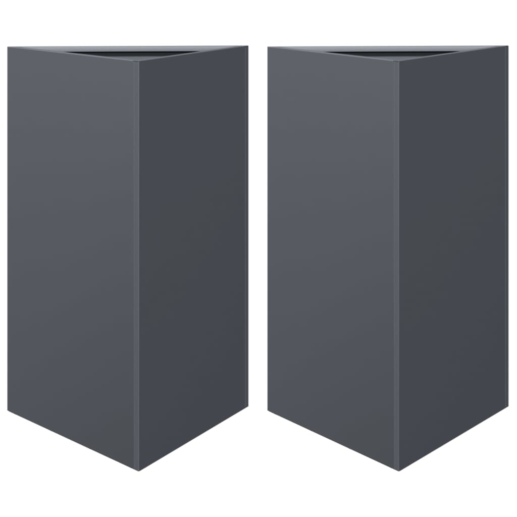 Vidaxl Fiorsters 2 St Triangle 50x43x75 cm Antracite in acciaio -Collorato