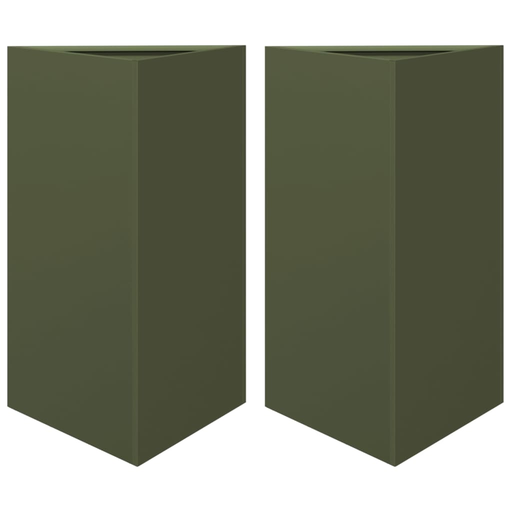 Vidaxl Fioters 2 St Triangle 50x43x75 cm Olive Green