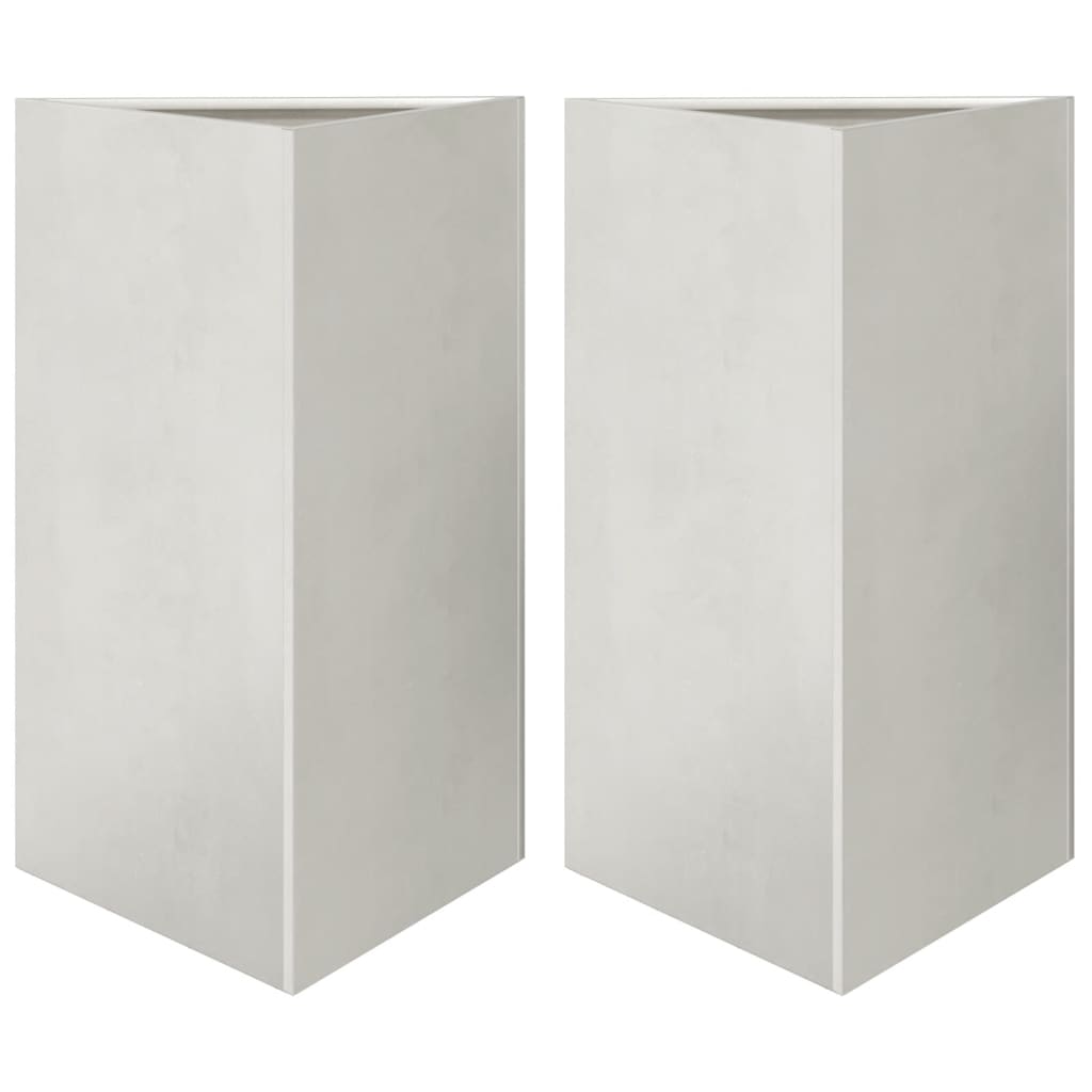 Plantadores Vidaxl 2 St Triangle 50x43x75 cm de acero inoxidable
