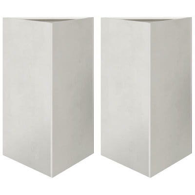 Vidaxl Fioters 2 St Triangle 50x43x75 cm in acciaio inossidabile