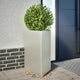 Plantadores Vidaxl 2 St Triangle 50x43x75 cm de acero inoxidable