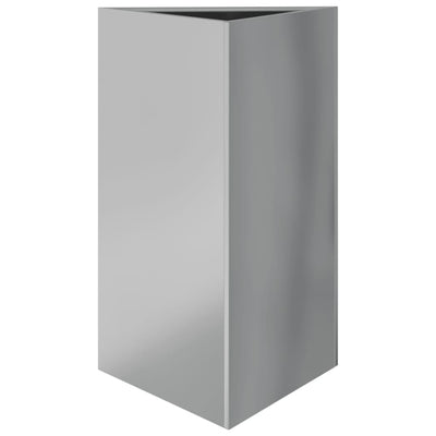 Vidaxl fioriera triangolo 50x43x75 cm acciaio zincato