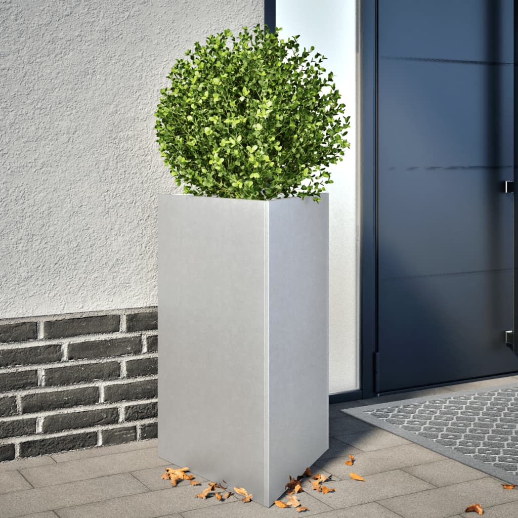 Plantadores Vidaxl 2 ST Triangle 50x43x75 cm de acero galvanizado