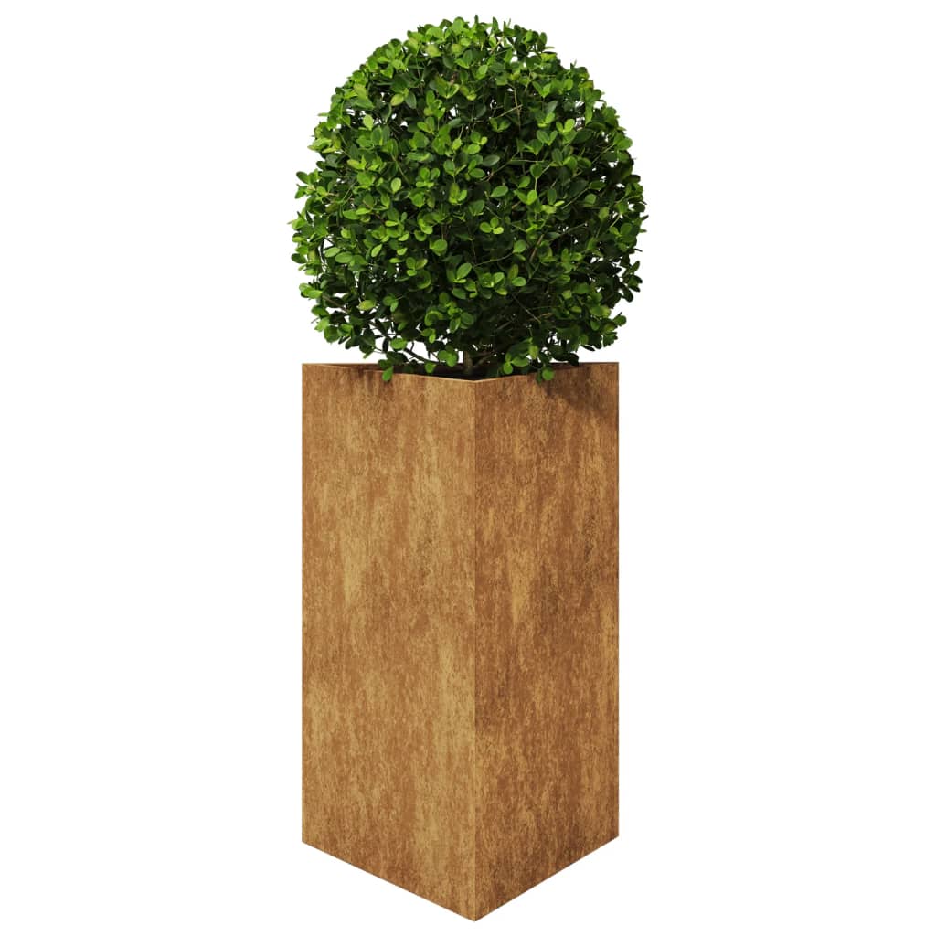 Vidaxl Planter Triangular 50x43x75 cm de acero meteorológico