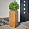 Vidaxl Planter Triangular 50x43x75 cm de acero meteorológico