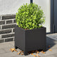 Vidaxl fioriere 2 St 30x30x30 cm in acciaio nero