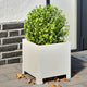 Vidaxl Planning Box 30x30x30 cm de acero blanco