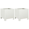 Vidaxl plantenbakken 2 st 30x30x30 cm staal wit