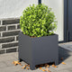 Vidaxl Planning Box 30x30x30 cm de acero antracita