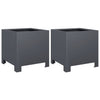 Vidaxl Fioters 2 ST 30x30x30 cm Antracite in acciaio
