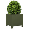 Scatola di pianificazione Vidaxl 30x30x30 cm in acciaio verde oliva