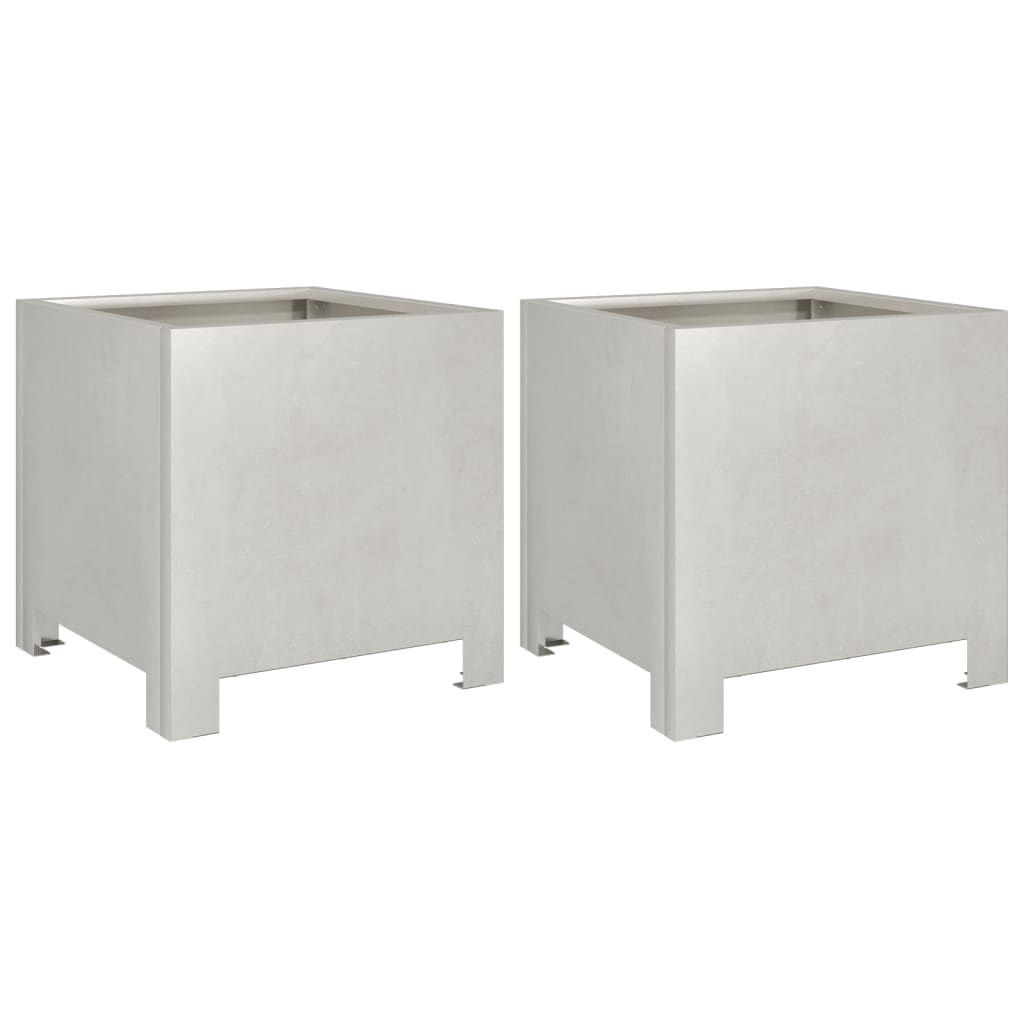 Plantadores Vidaxl 2 ST 30X30X30 CM Acero inoxidable