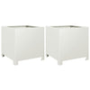 Plantadores Vidaxl 2 ST 40x40x40 CM de acero blanco