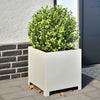 Plantadores Vidaxl 2 ST 40x40x40 CM de acero blanco