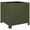 Vidaxl Planning Box 40x40x40 cm de acero verde oliva verde