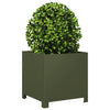 Vidaxl Planning Box 40x40x40 cm de acero verde oliva verde