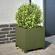Vidaxl Planning Box 40x40x40 cm de acero verde oliva verde