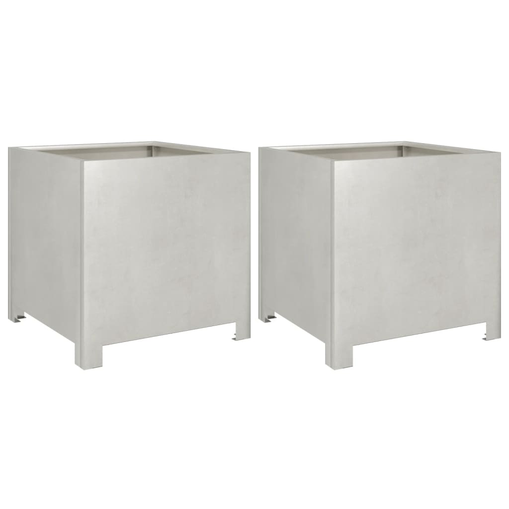 Plantadores Vidaxl 2 ST 40x40x40 cm de acero inoxidable
