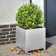 Banco de plantas Vidaxl 40x40x40 cm de acero galvanizado