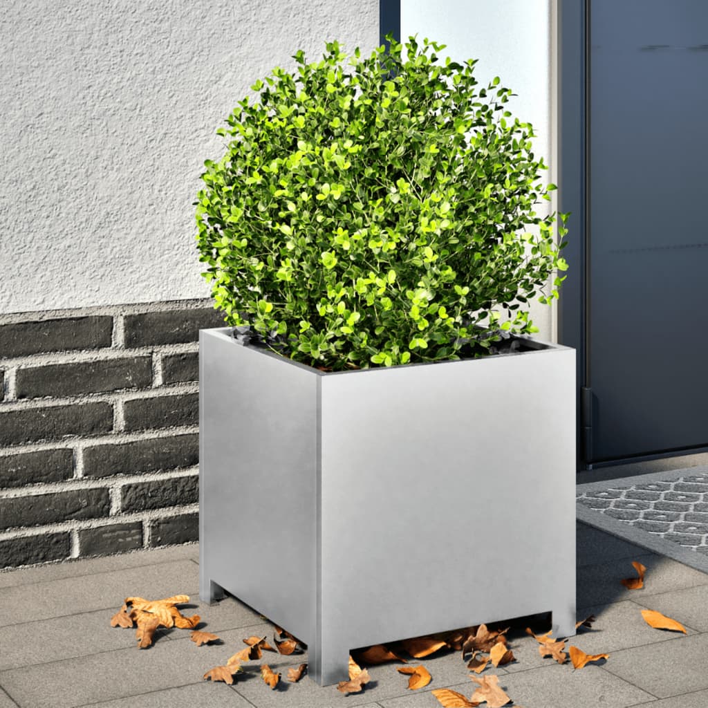 Plantadores Vidaxl 2 ST 40x40x40 cm de acero galvanizado
