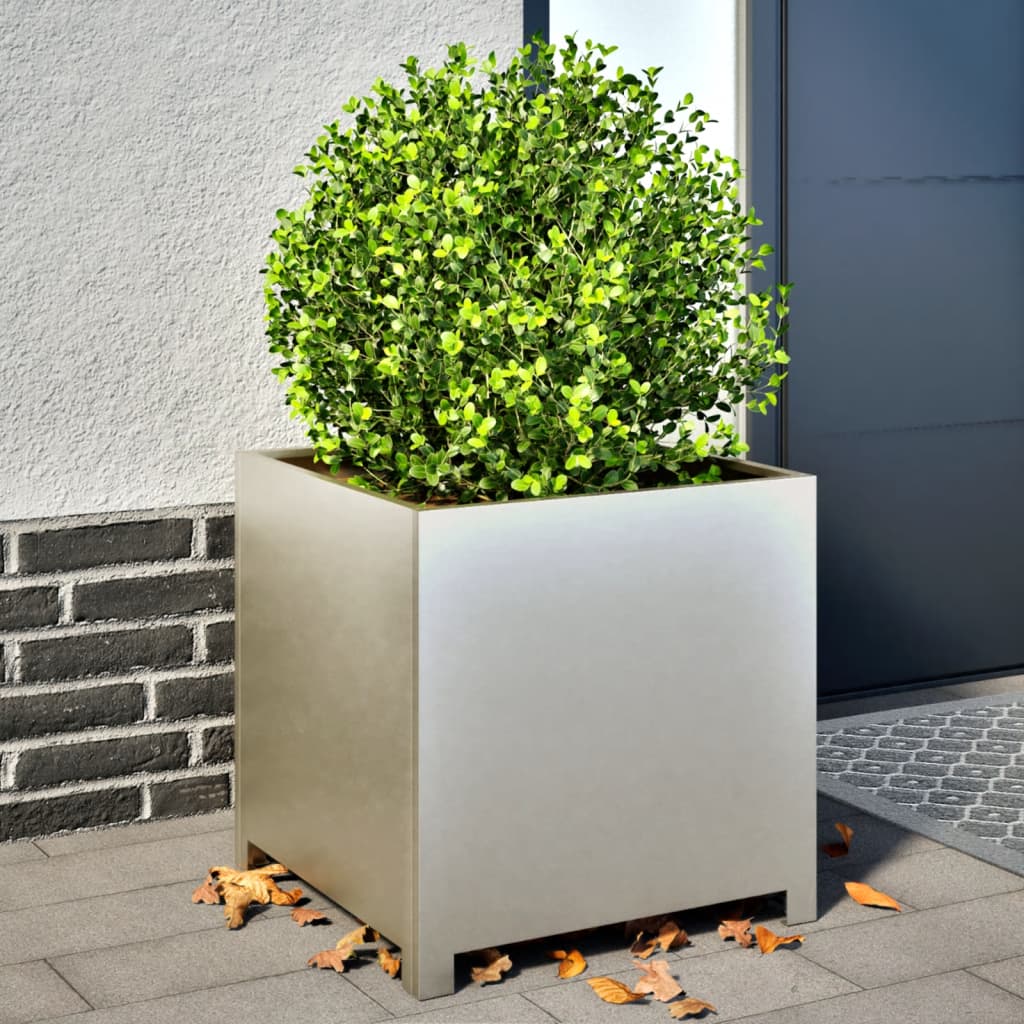 Vidaxl Planning Box 50x50x50 cm de acero inoxidable