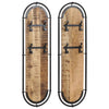 Vidaxl Wall Hood Stells 2 st con 4 ganchos Mangowood áspero sólido
