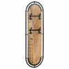 Vidaxl Wall Hood Stells 2 st con 4 ganchos Mangowood áspero sólido