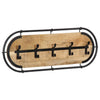 Vidaxl Wall Coat Rack con 5 ganchos Mangowood sólido