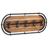 Rastrellino da parete Vidaxl con 5 ganci acacia solida
