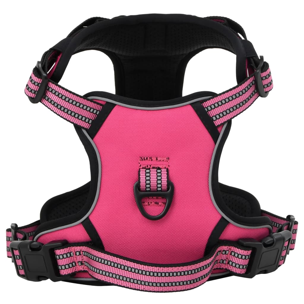 VIDAXL CANCHE DEL CANE con strisce riflettenti regolabili S rosa