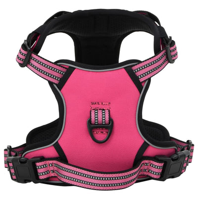 VIDAXL CANCHE DEL CANE con strisce riflettenti regolabili S rosa