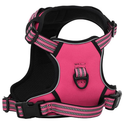 VIDAXL CANCHE DEL CANE con strisce riflettenti regolabili S rosa